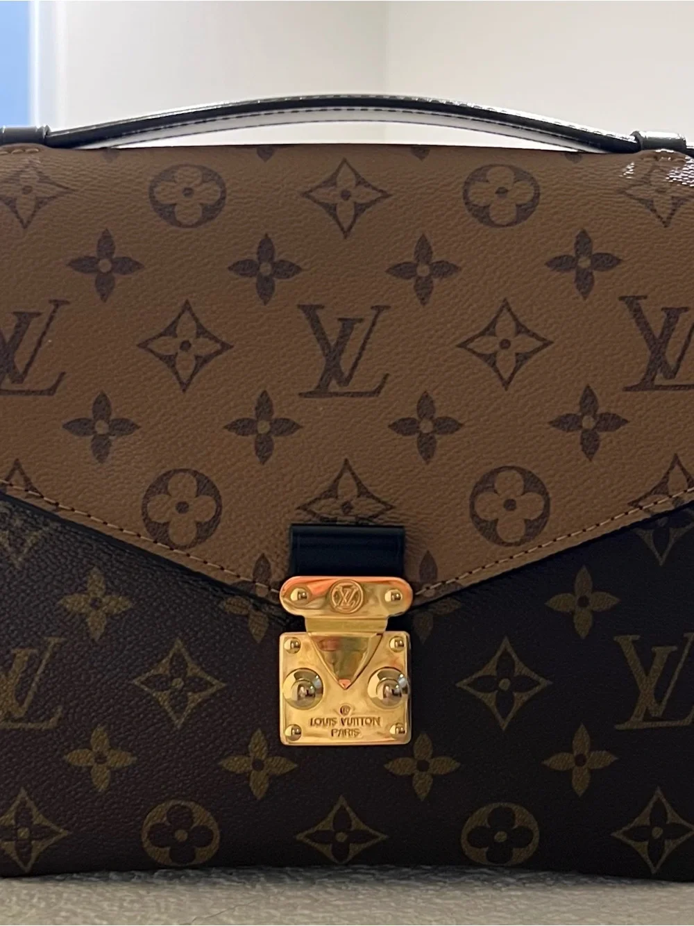 Louis Vuitton Two-Tone Monogram Satchel in Brown and Dark Brown